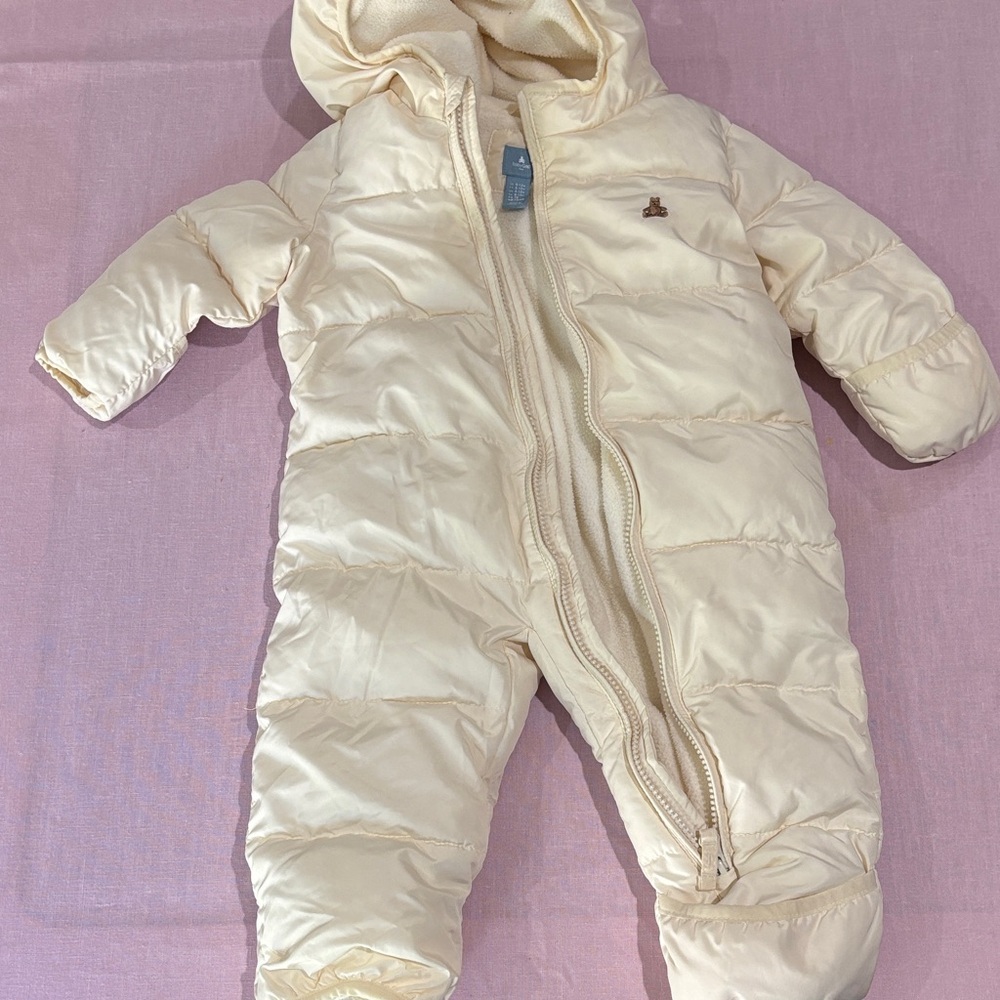 Cream Hooded Kids One Piece